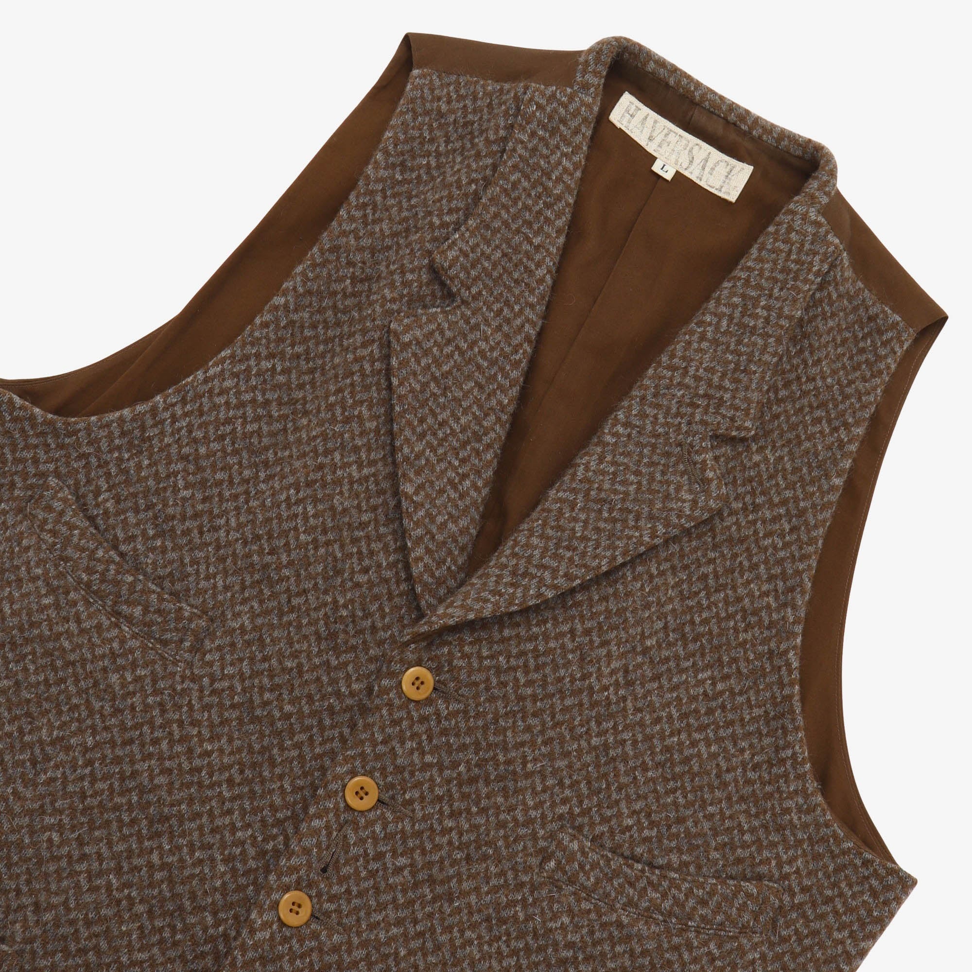 Wool Silk Blend Pocket Waistcoat - Image 3