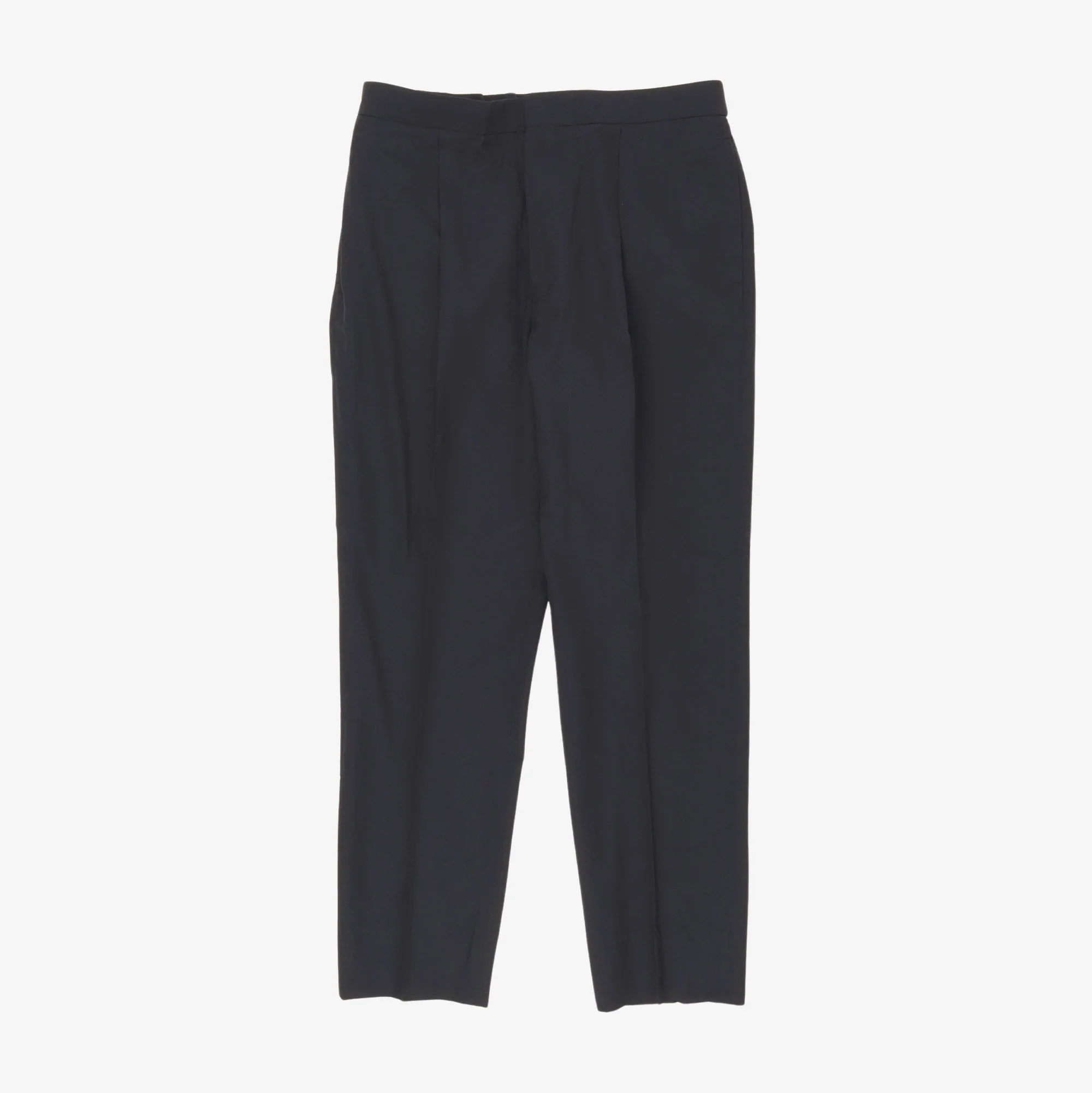 Wool Silk Pleated Easy Pants (36W X 29.5L)