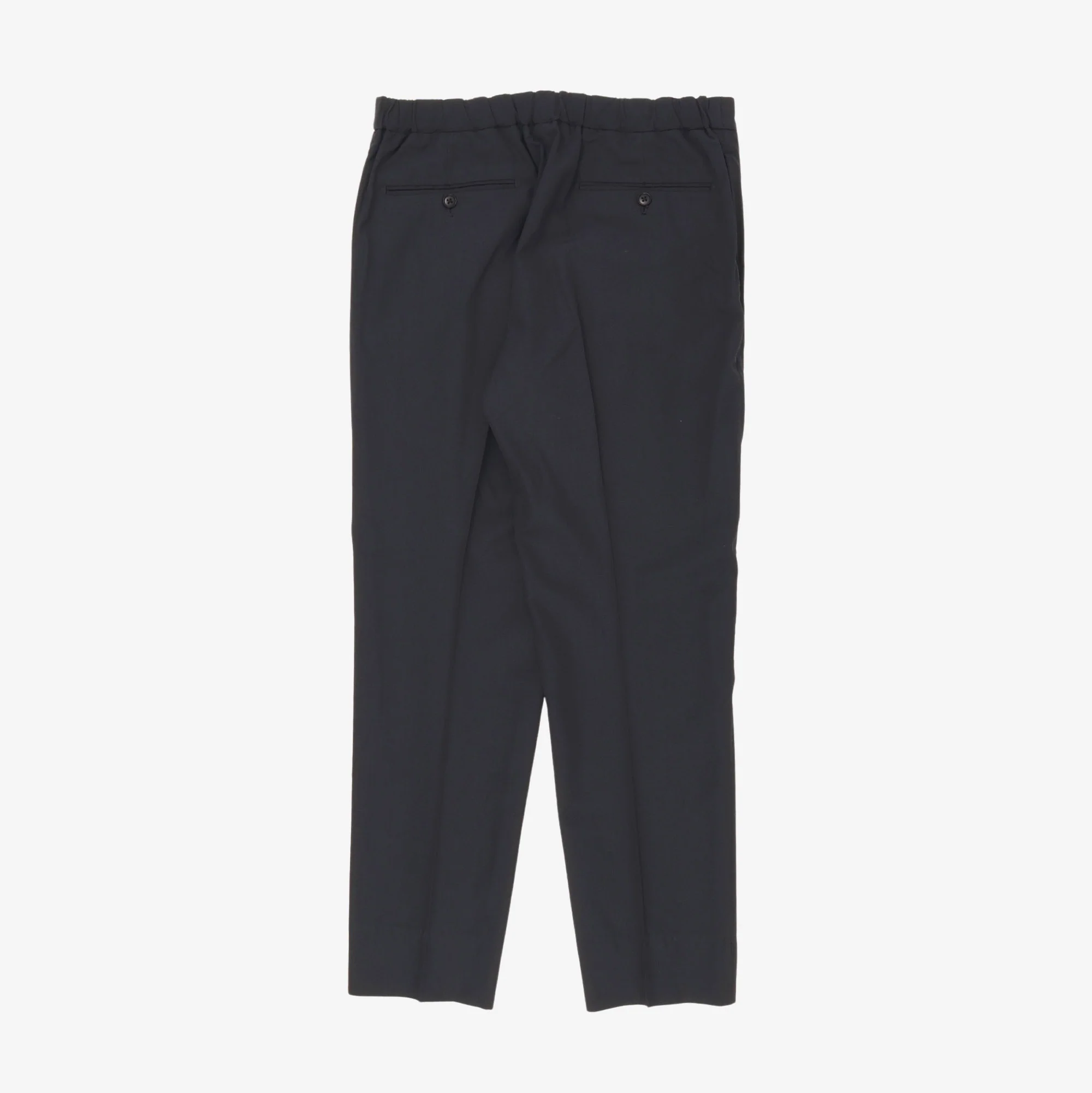 Wool Silk Pleated Easy Pants (36W X 29.5L) - Image 2