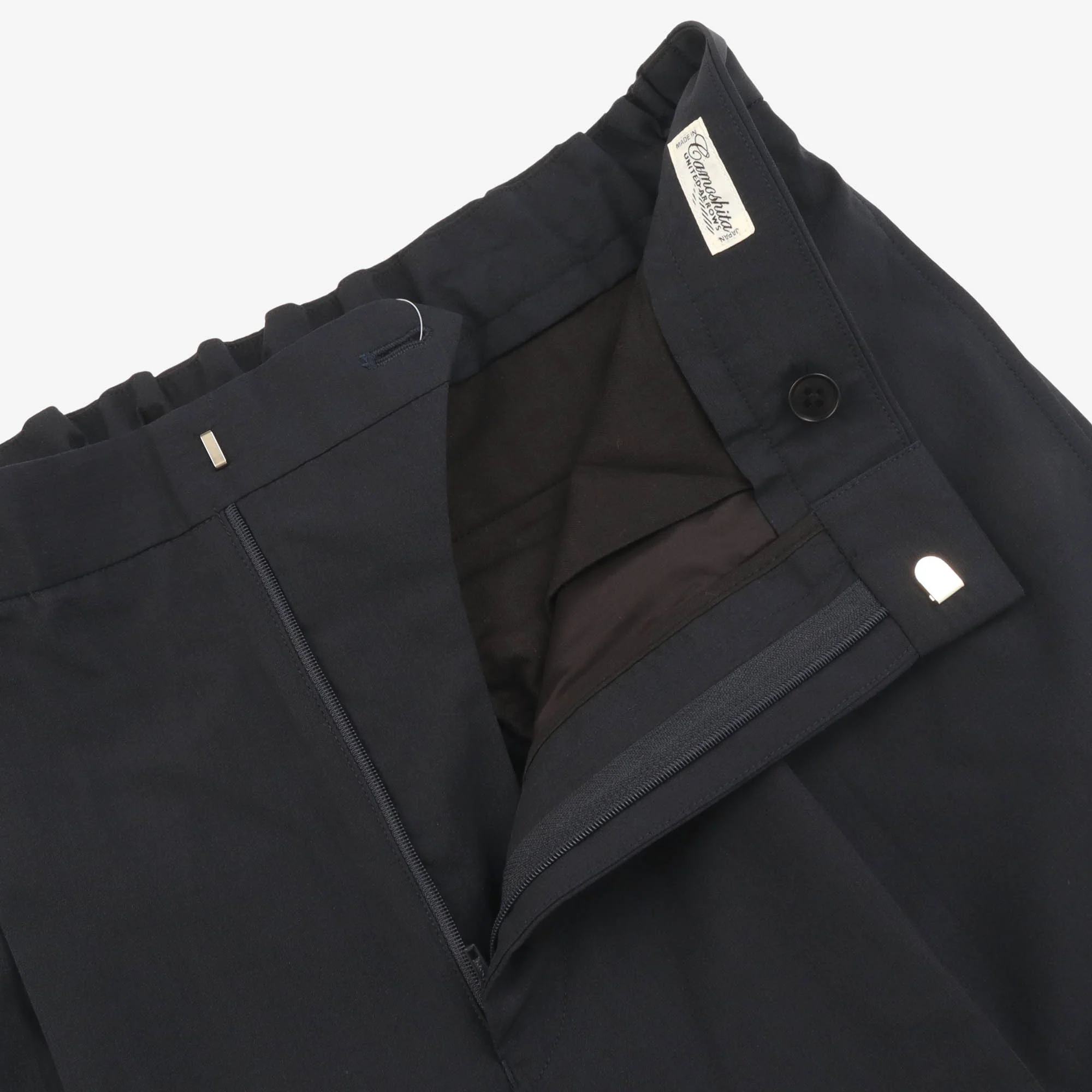 Wool Silk Pleated Easy Pants (36W X 29.5L) - Image 3